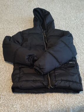 Black Hooded Puffer Jacket